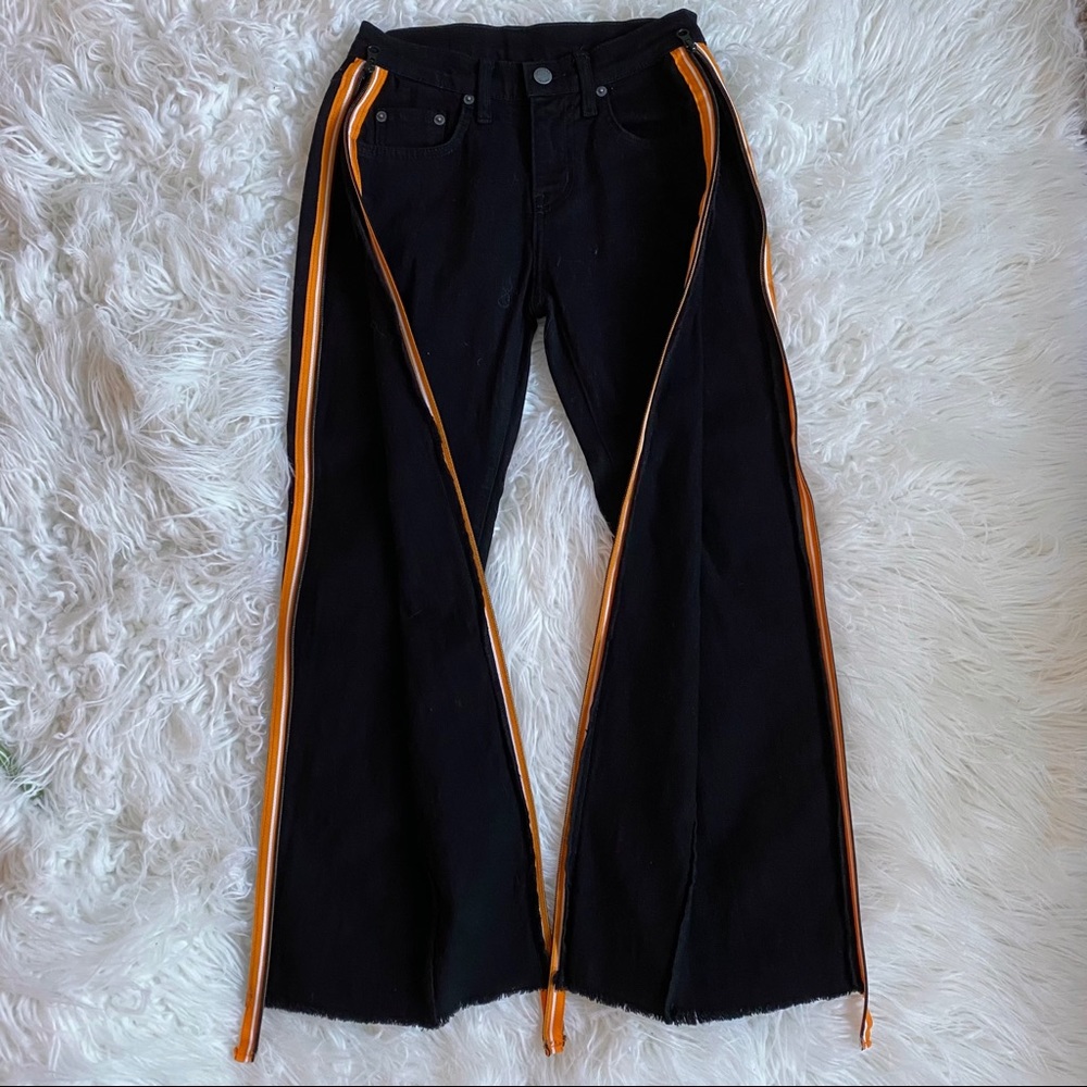 CARMAR Black & Orange Novelty Side Zip Mia Jean-24 - Picture 6 of 12